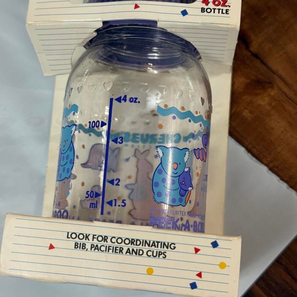 VINTAGE AUTHENTIC NEW IN BOX Playtex Cherubs 1992 baby bottle 4oz - Picture 3 of 8